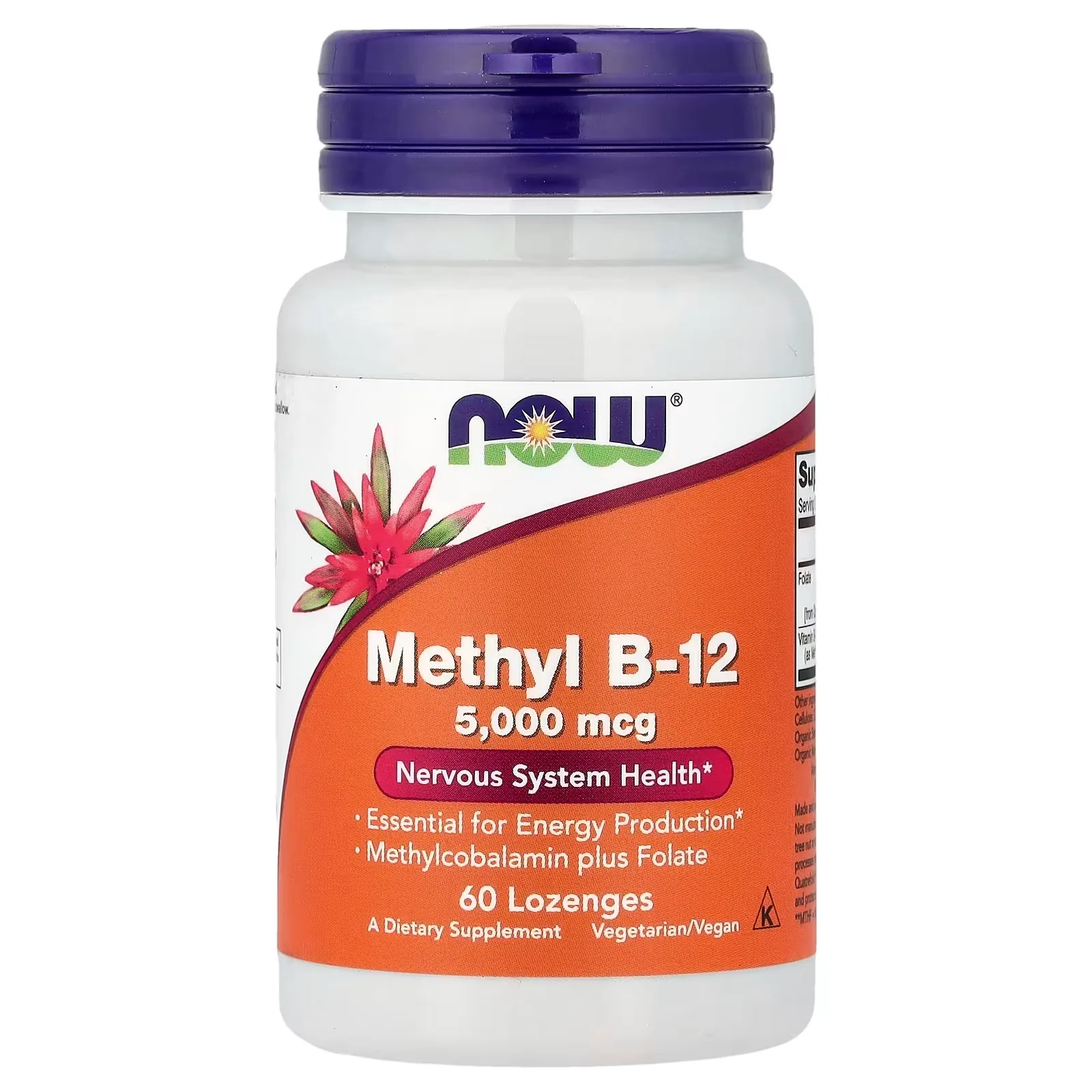 Now Foods Methyl B-12 extra puissant, b12 5000 mcg, 60 Lozenges - MagniMarket