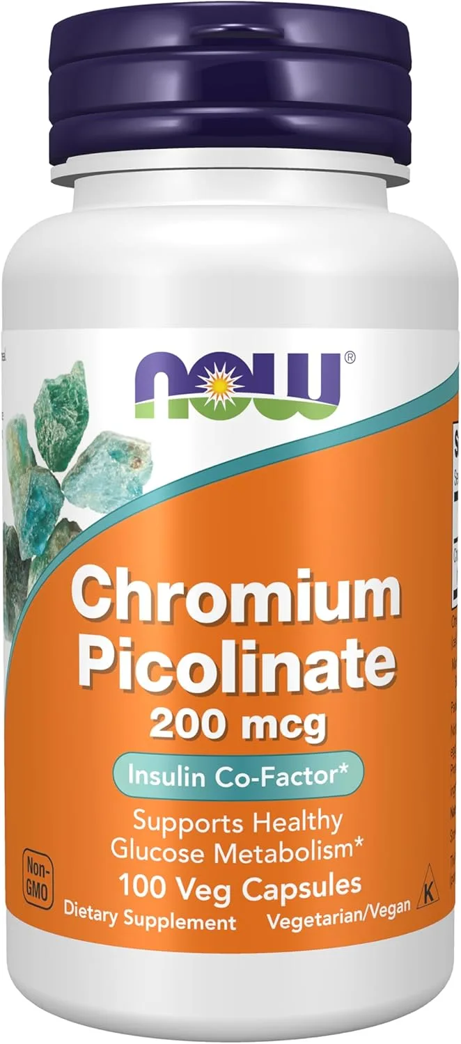 Now Foods, Picolinate de chrome, 200 µg, 100 capsules végétales - MagniMarket