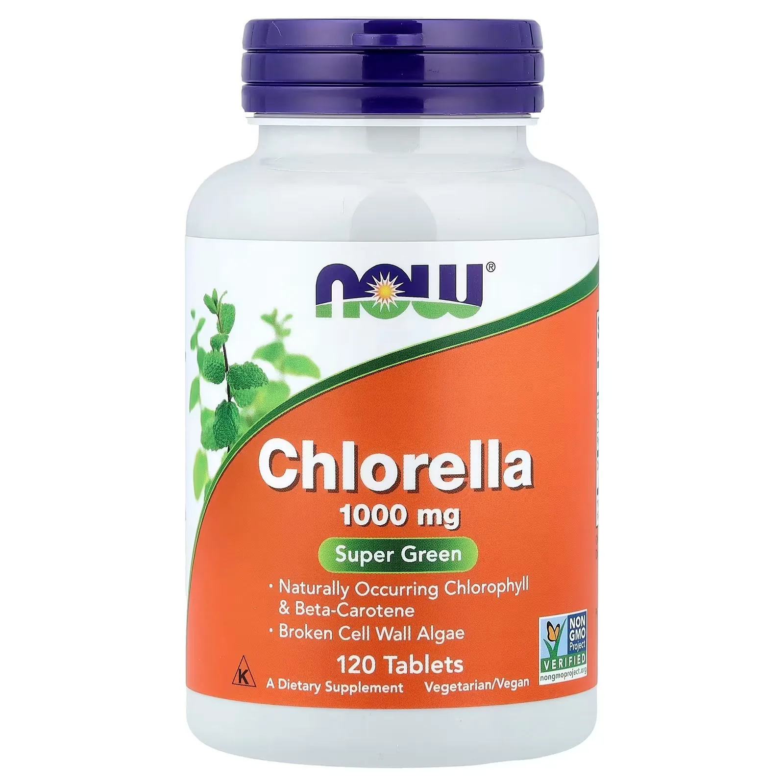 Now Foods, Chlorelle, 120 comprimés (1 g pièce) - MagniMarket