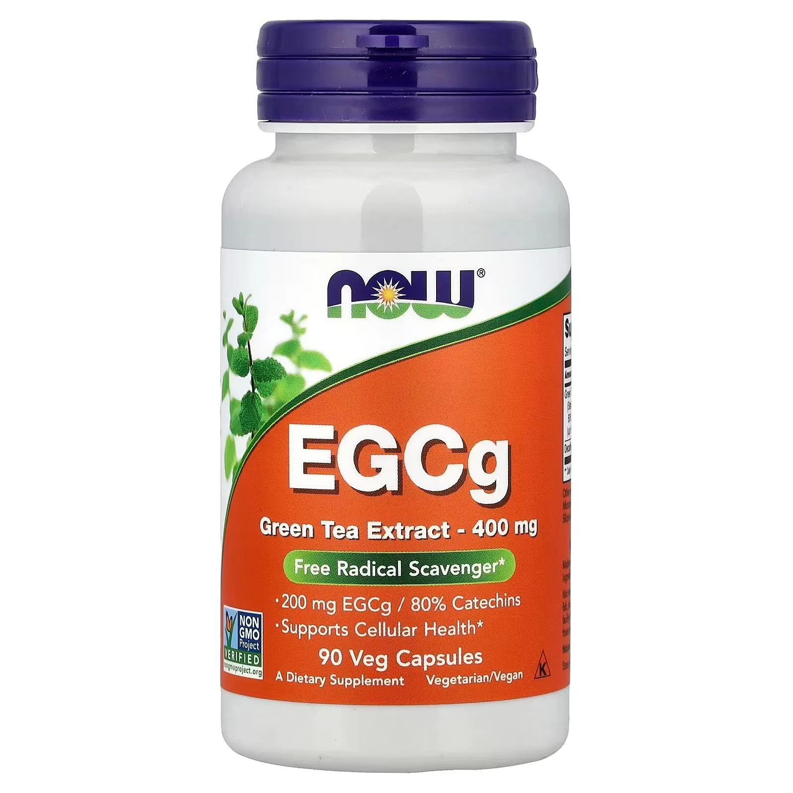 Now Foods,  EGCg , Gallate d'épigallocatéchine, Extrait de thé vert, 400 mg, 90 capsules végétales - MagniMarket