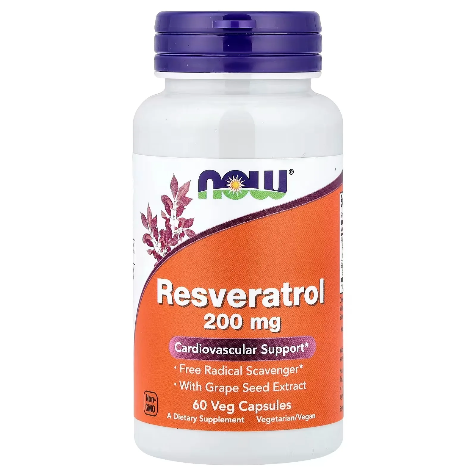 Now Foods, Resvératrol naturel, 200 mg, 60 capsules végétariennes - MagniMarket