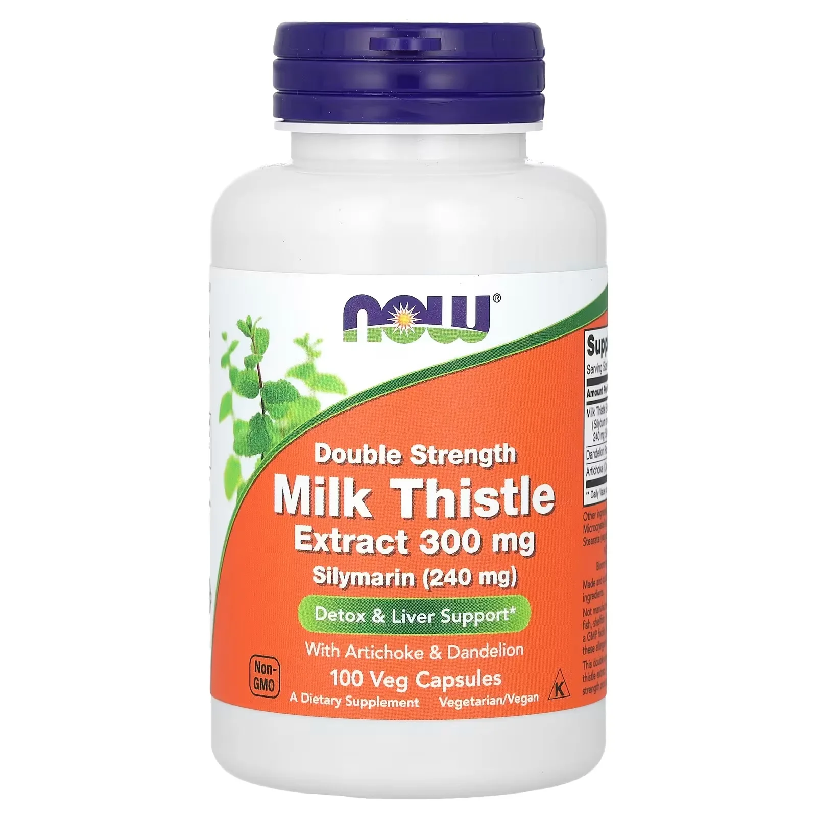 Now Foods, Extrait de chardon-Marie, 300 mg, 100 capsules végétales - MagniMarket