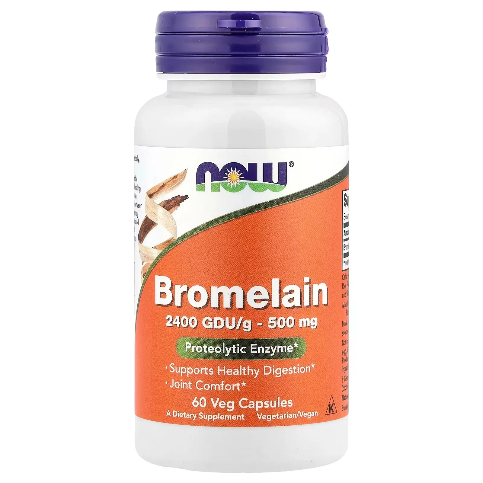 Now Foods, Bromélaïne, 500 mg, 60 Gélules végétales - MagniMarket