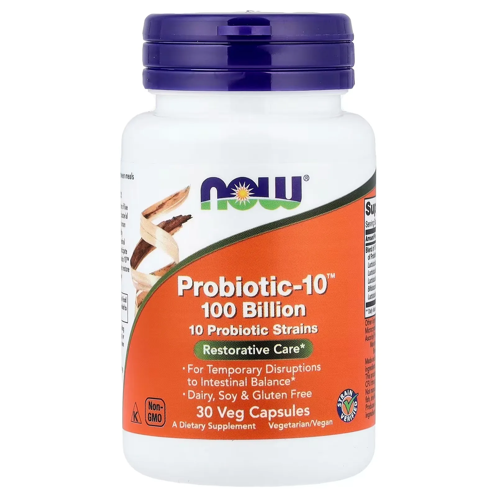 Now Foods, Probiotic-10™, 30 capsules végétales - MagniMarket