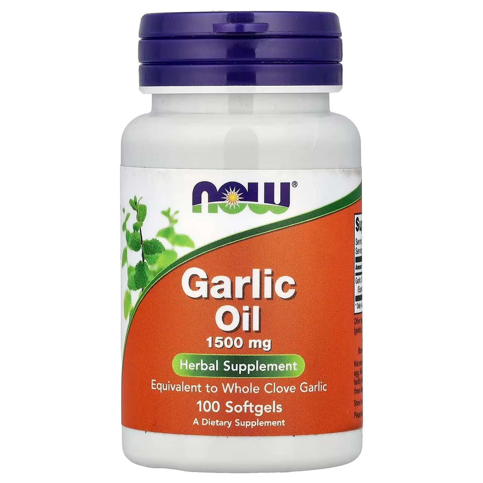 Now Foods, GARLIC OIL, Huile d'ail, 1500 mg, 100 capsules à enveloppe molle - MagniMarket