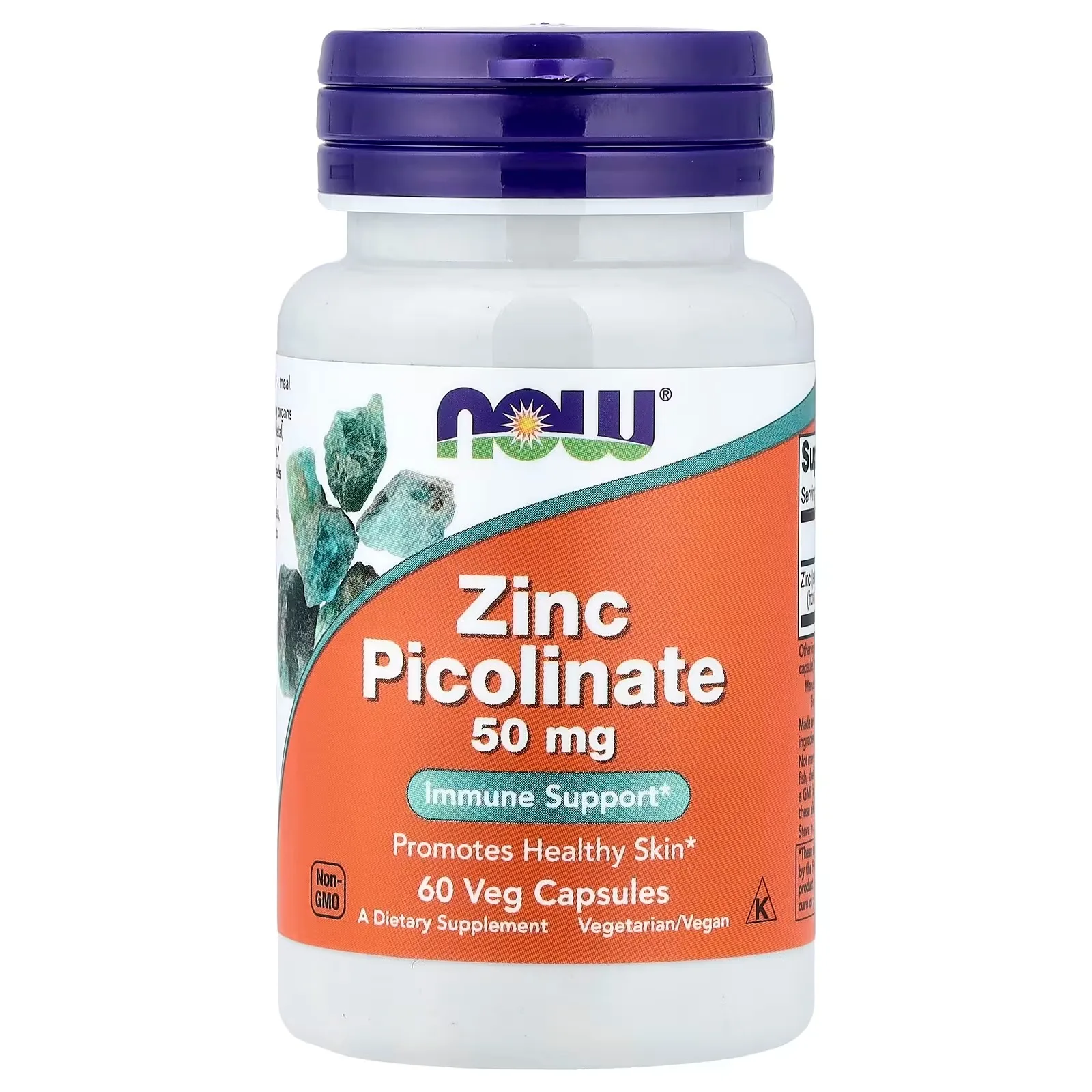 Now Foods, Picolinate de zinc, 50 mg, 60 capsules végétales - MagniMarket