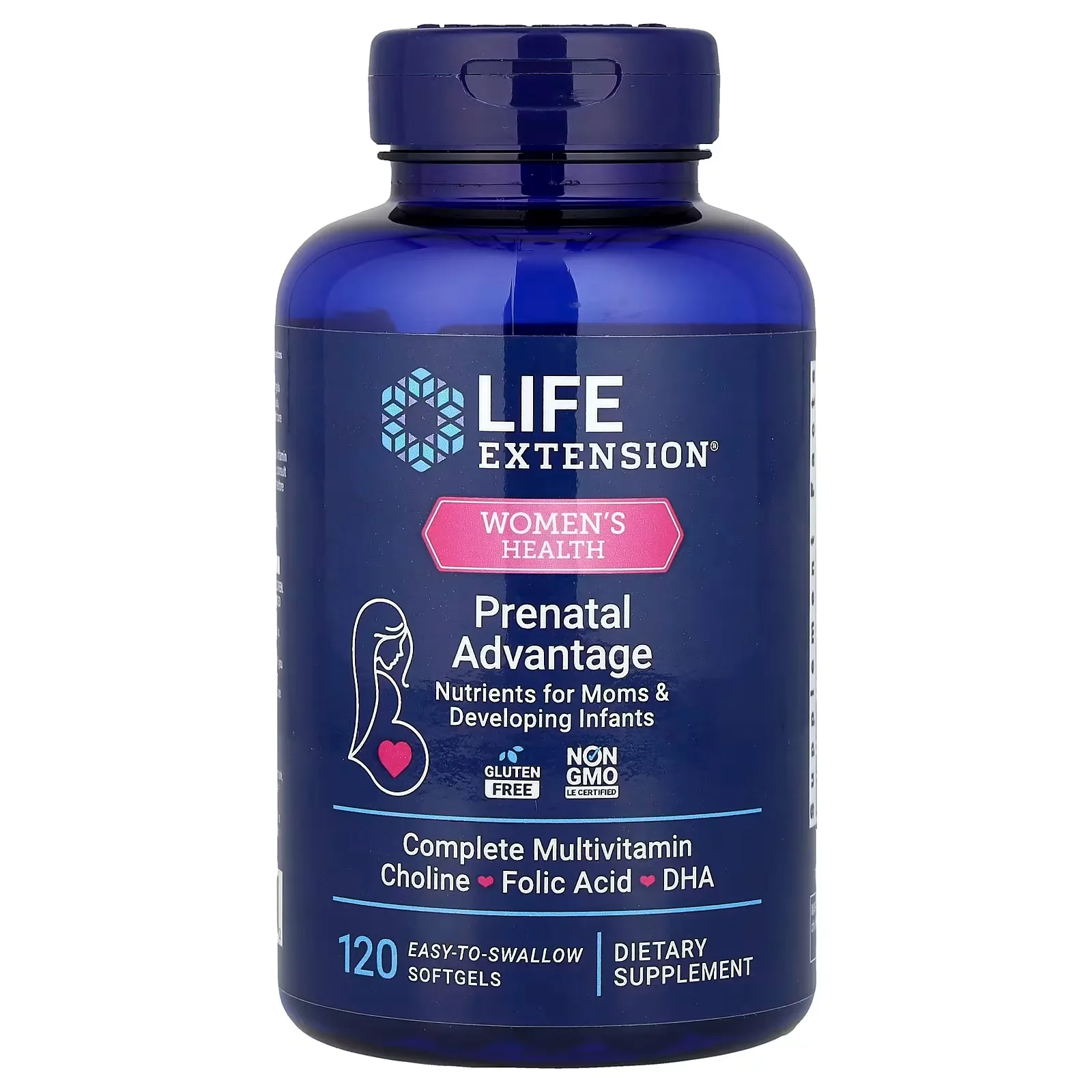 Life Extension, Santé féminine, Avantage Prénatal, 120 capsules à enveloppe molle faciles à avaler - MagniMarket