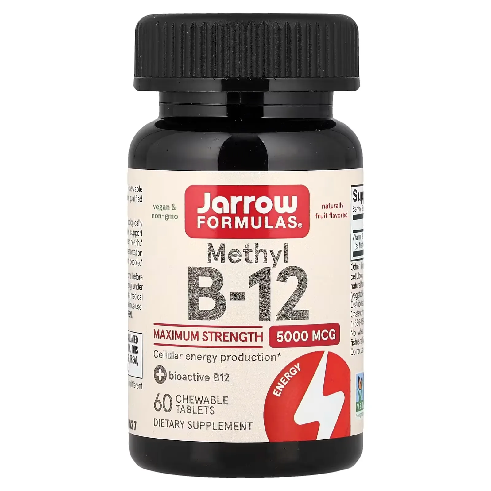 Jarrow Formulas, Méthyl B-12, 5,000 µg, 60 comprimés à croquer - MagniMarket