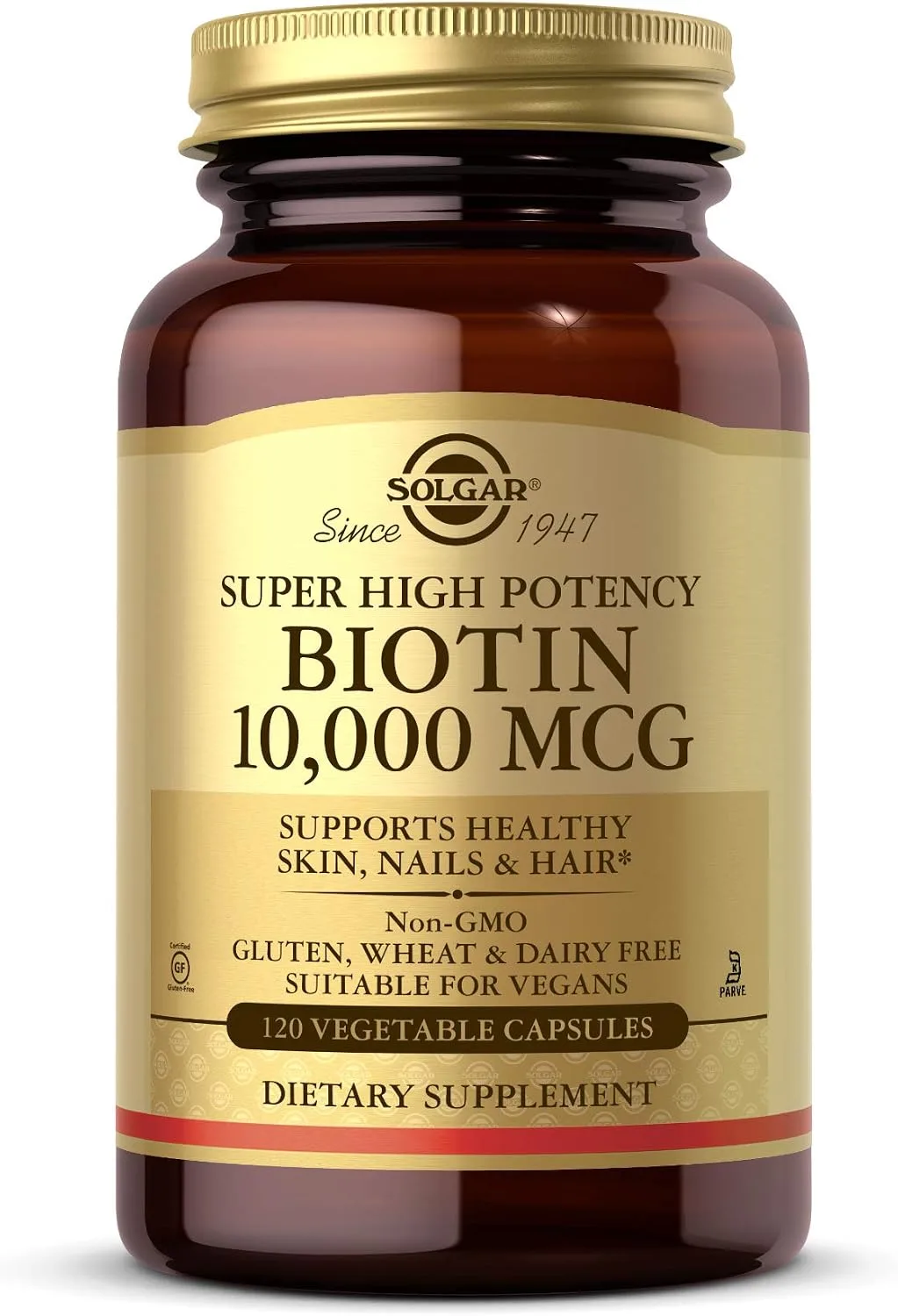 Solgar Biotin 10000 mcg Vegetable 120 Capsules - MagniMarket