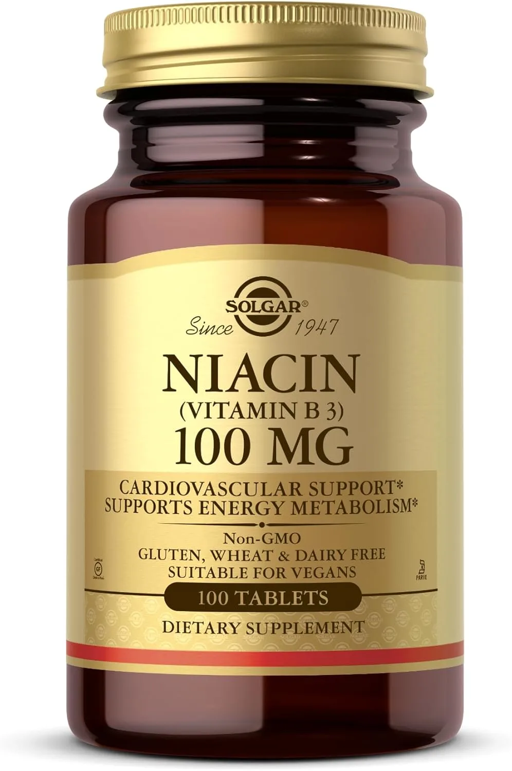 Solgar Niacin (Vitamin B3) 100 mg 100 Tablets - MagniMarket