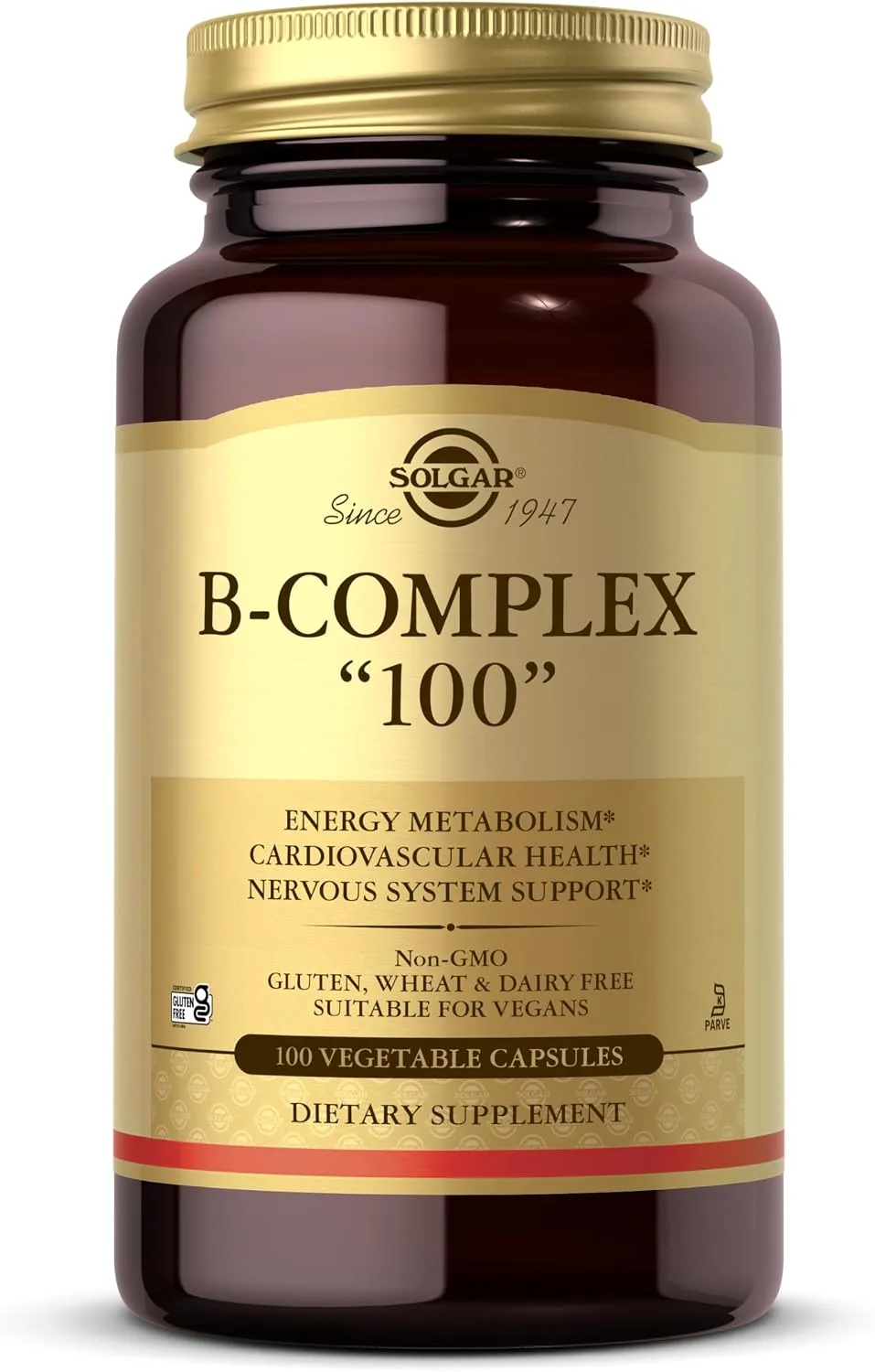 Solgar B-Complex “100” Vegetable 100 Capsules - MagniMarket