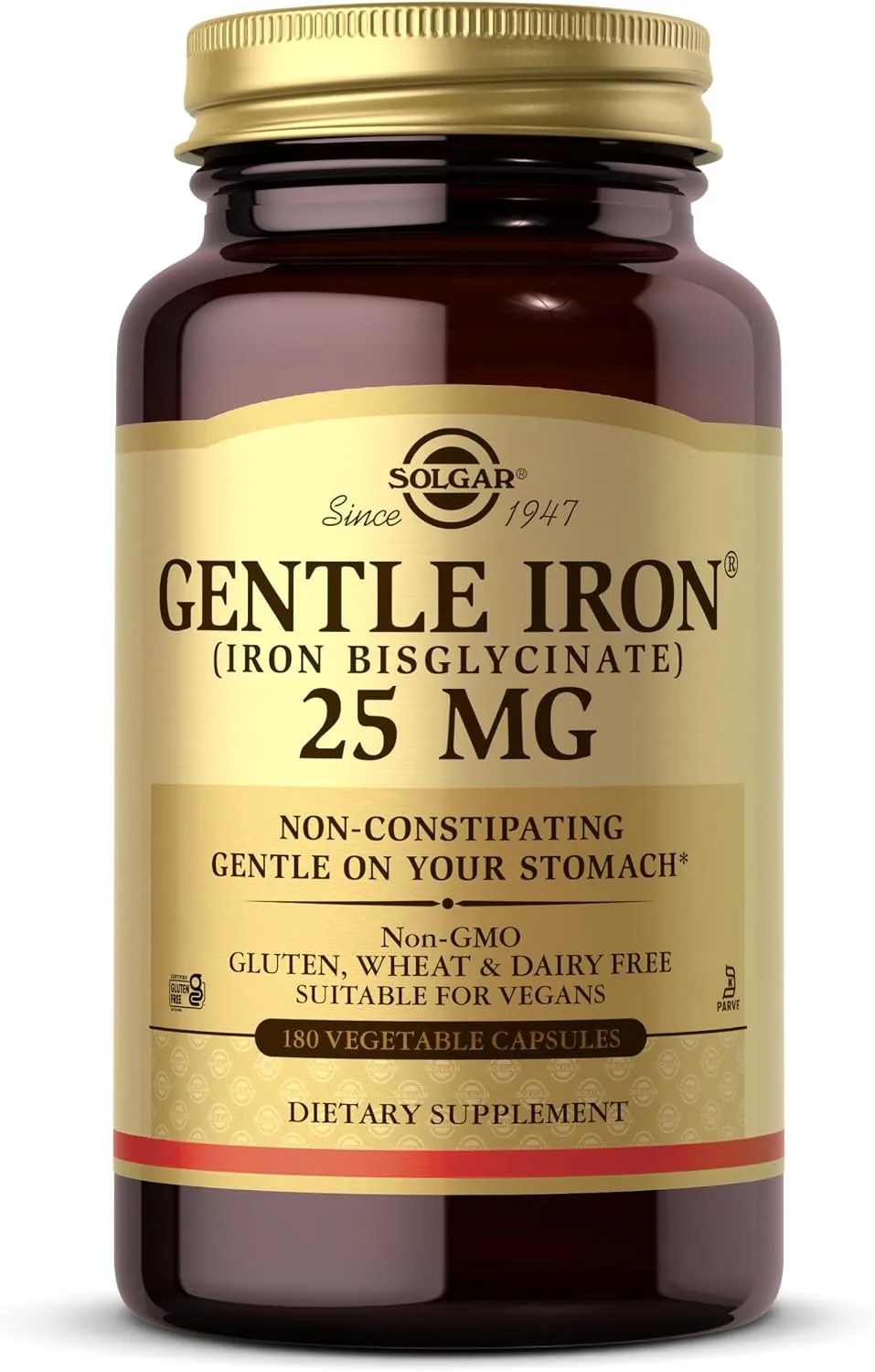 Solgar Gentle Iron® 180 Vegetable Capsules - MagniMarket