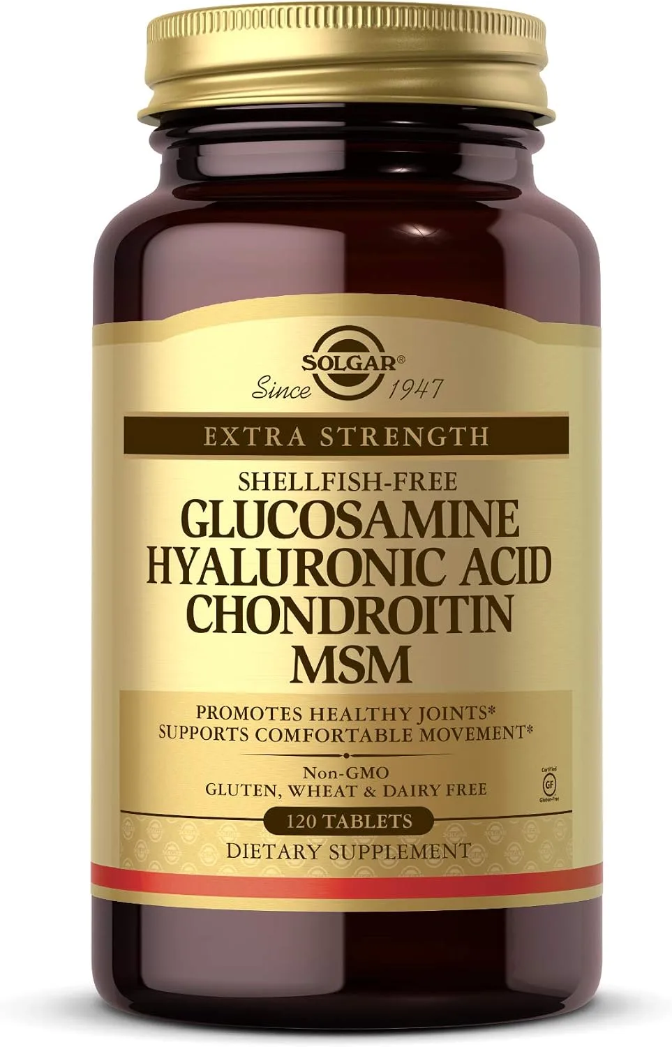 Solgar Glucosamine Hyaluronic Acid Chondroitin MSM (Shellfish-Free) 120 Tablets - MagniMarket