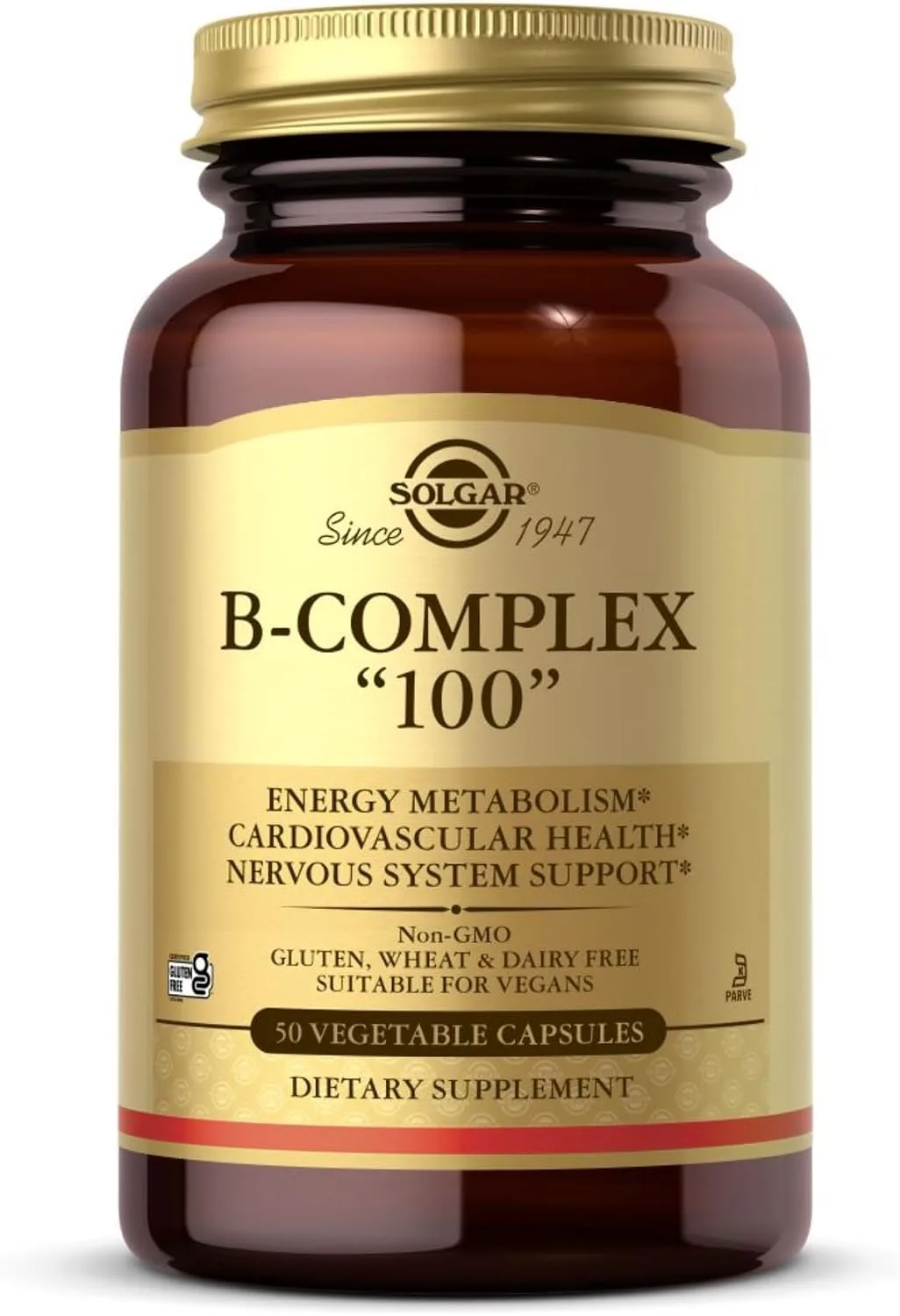 Solgar B-Complex “100” Vegetable 50 Capsules - MagniMarket