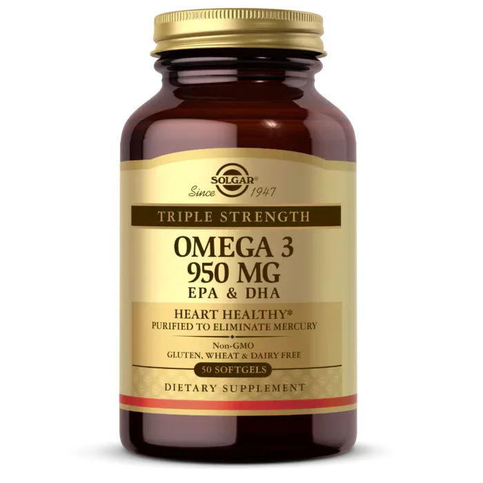 Solgar Triple Strength Omega-3 950 MG 50 Softgels - MagniMarket