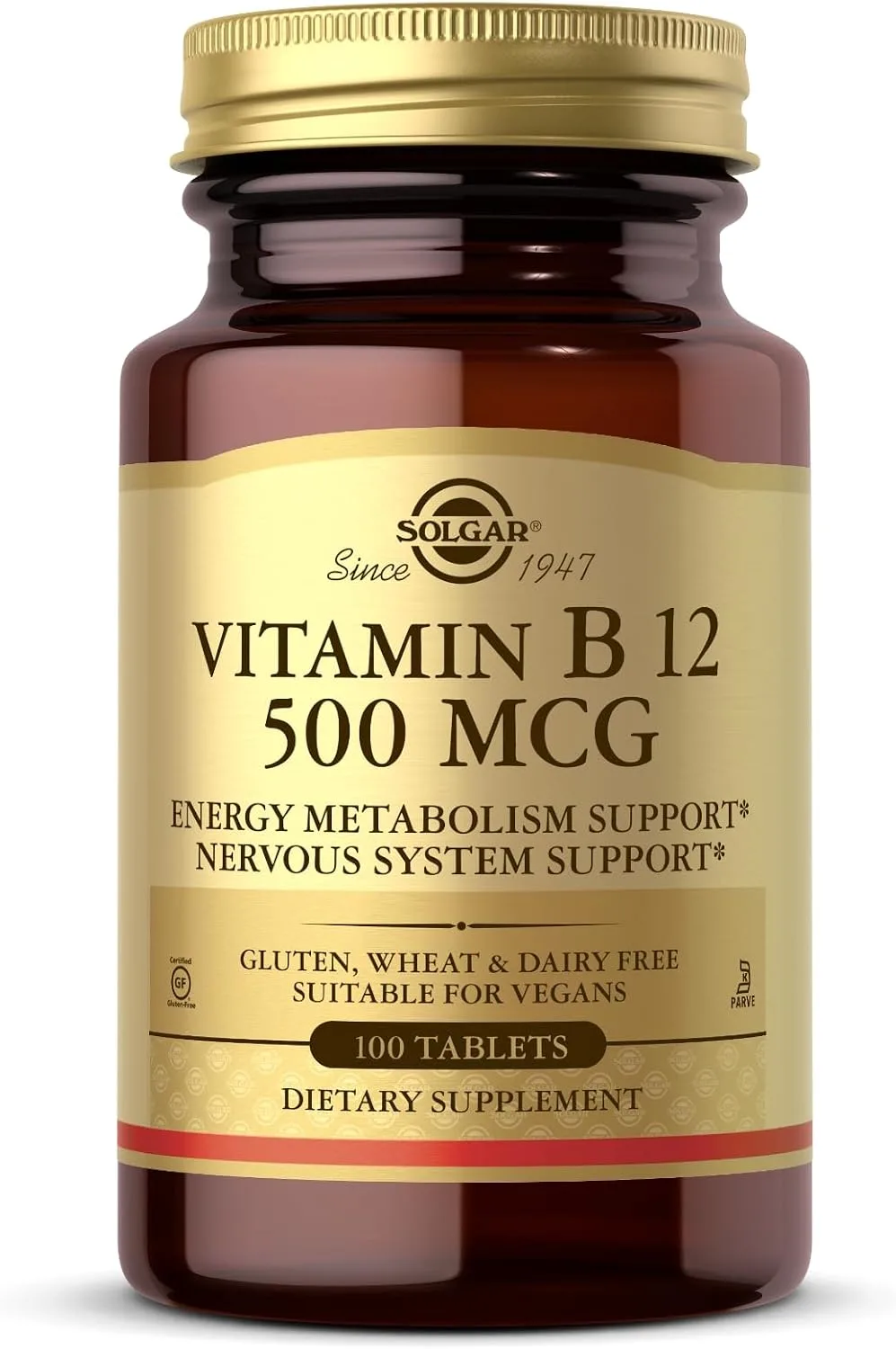 Solgar Vitamin B12 500 mcg 100 Tablets - MagniMarket