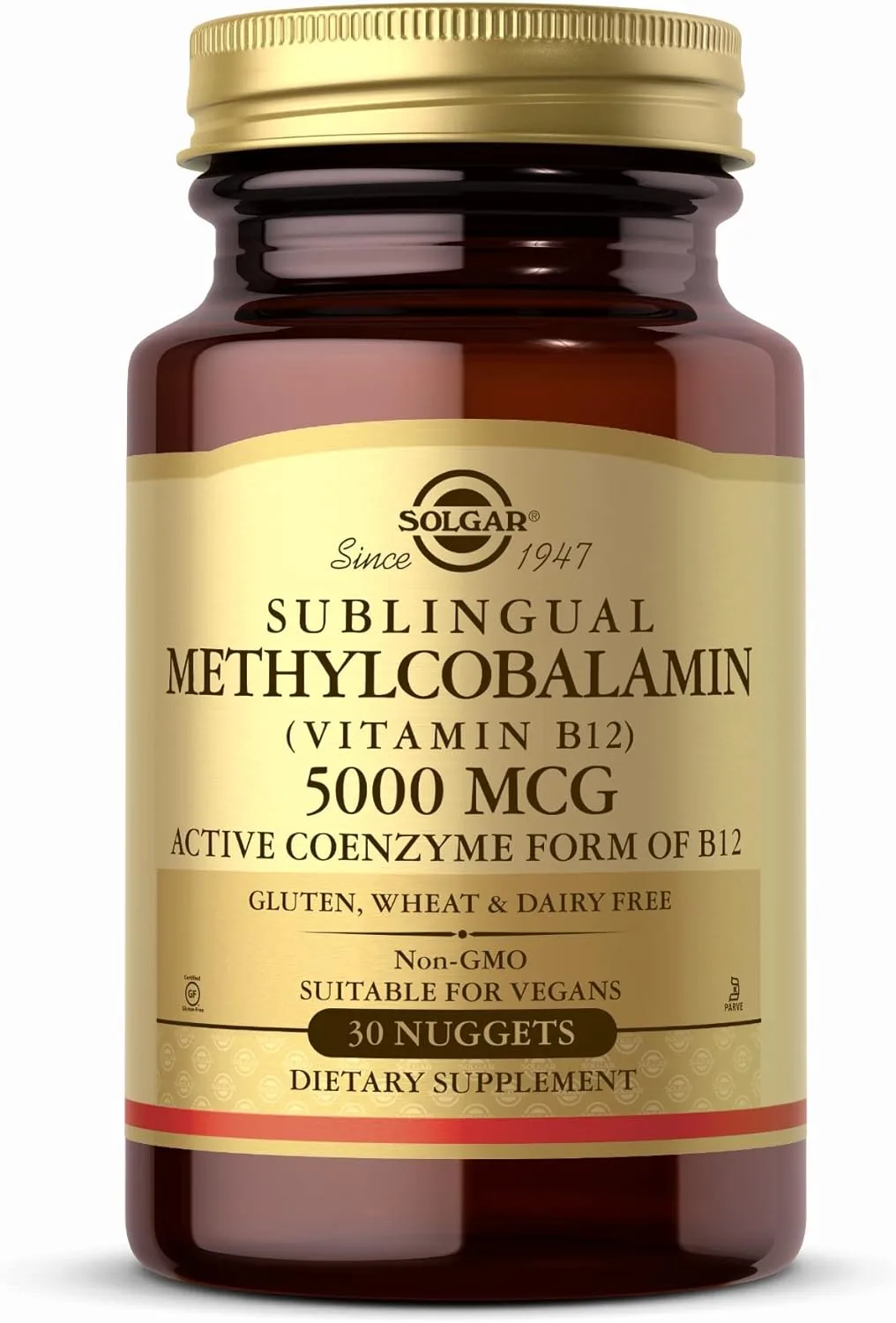 Solgar Methylcobalamin (Vitamin B12) 5000 mcg 30 Nuggets - MagniMarket