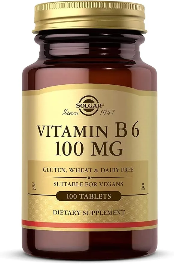 Solgar, Vitamin B6, 100 mg, 100 Tablets - MagniMarket