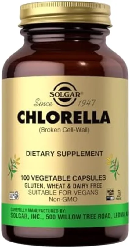 Solgar, Chlorella, 100 Vegetable Capsules - MagniMarket