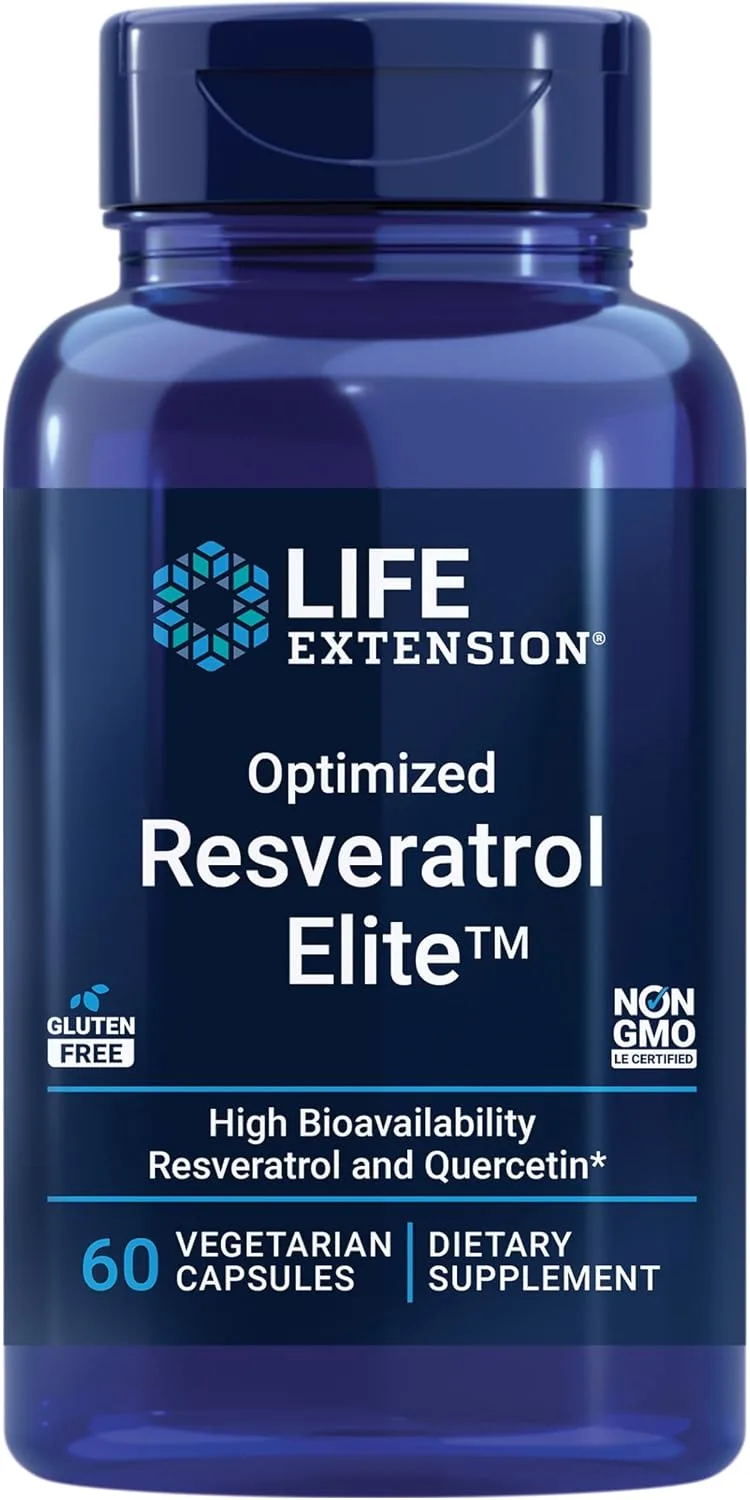 Life Extension, Optimized Resveratrol Elite™, 60 Vegetarian Capsules - MagniMarket