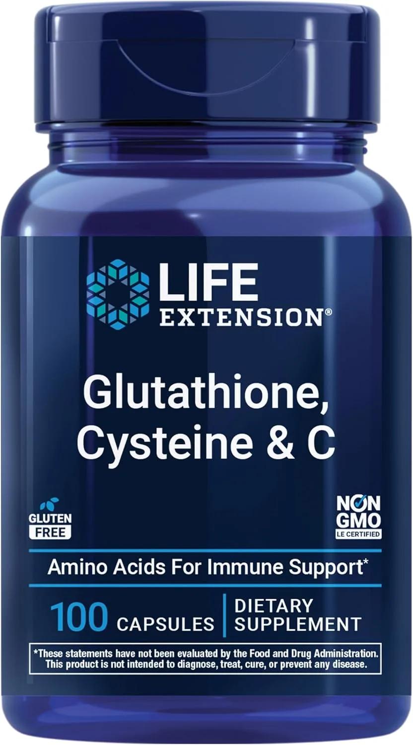 Solgar Life Extension, Glutathione, Cysteine & C, 100 Capsules - MagniMarket