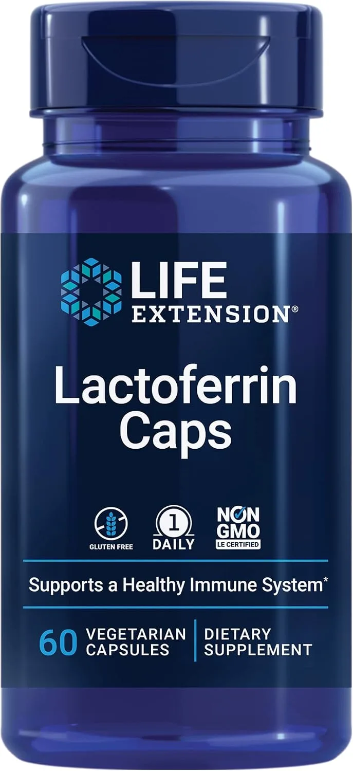 Life Extension, Lactoferrin Caps, 60 Vegetarian Capsules (300 mg per Capsule) - MagniMarket