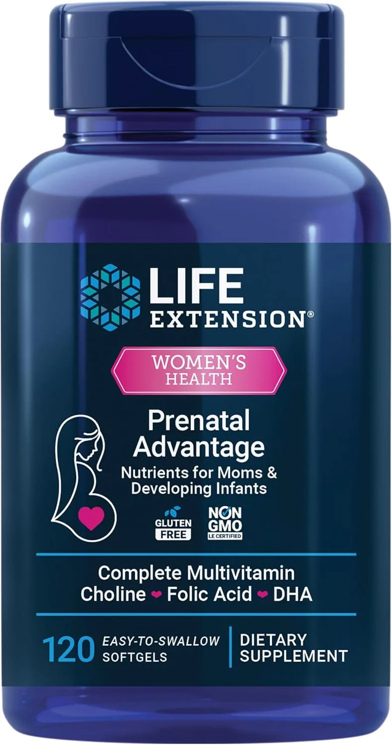 Life Extension, Women's Health, Prenatal Advantage, 120 Easy-To-Swallow Softgels - MagniMarket