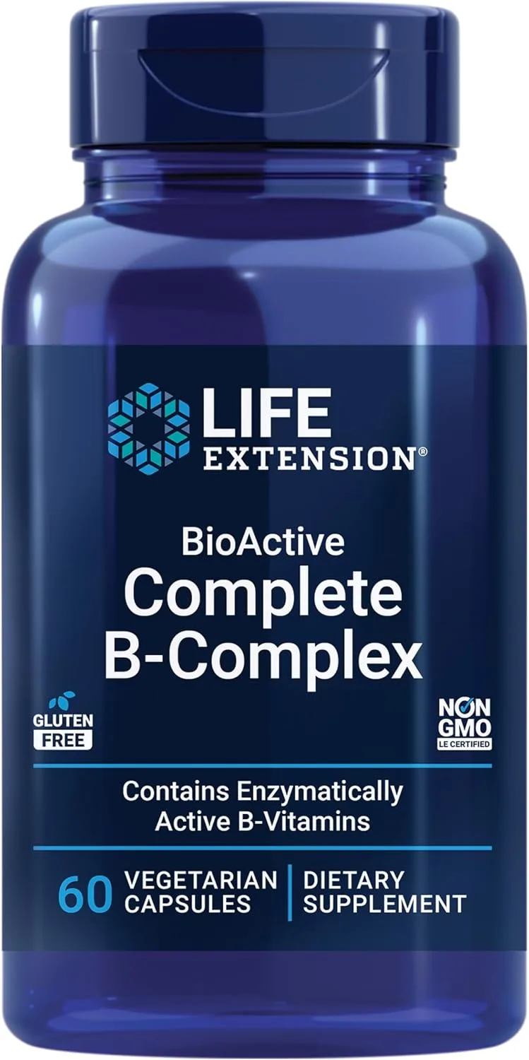 Life Extension, BioActive Complete B-Complex, 60 Vegetarian Capsules - MagniMarket