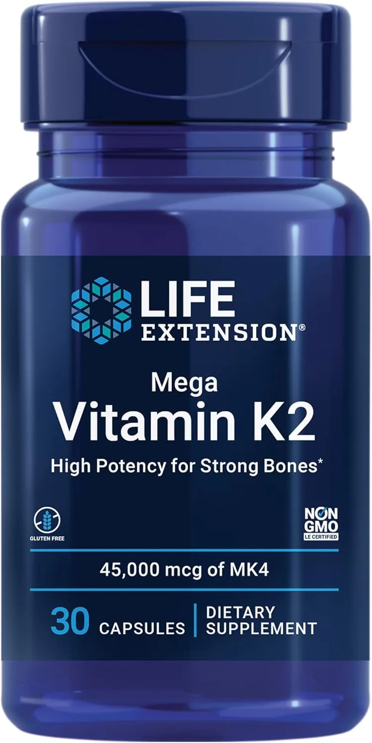 Life Extension, Mega Vitamin K2, 45,000 mcg, 30 Capsules - MagniMarket