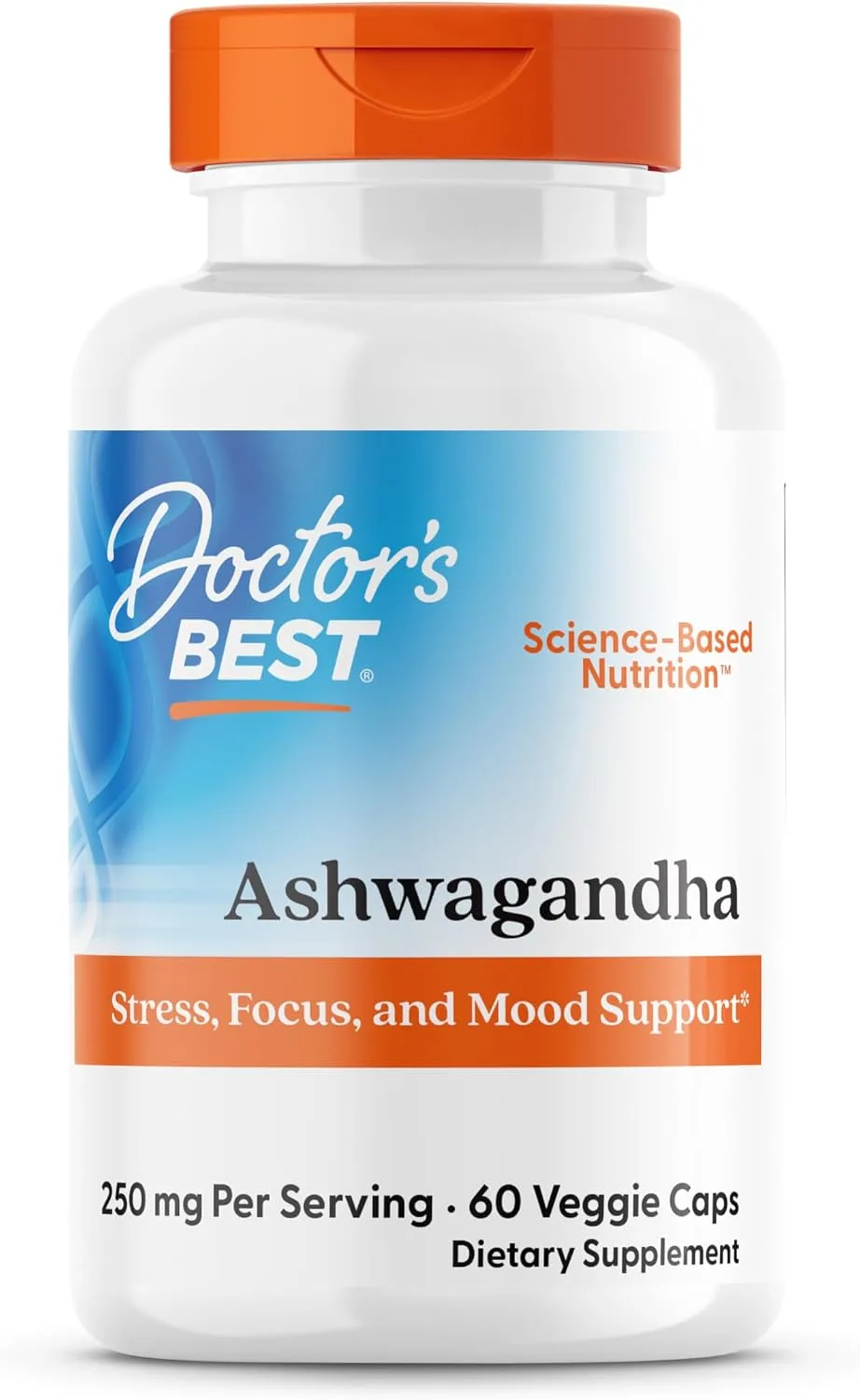 Doctor's Best, Ashwagandha, 60 gélules végétales (125 mg par gélule) - MagniMarket