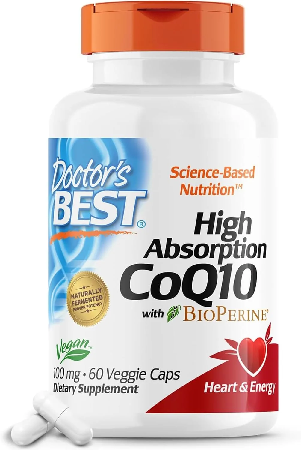 Doctor's Best, High Absorption CoQ10 , 100 mg, 60 Veggie Caps - MagniMarket