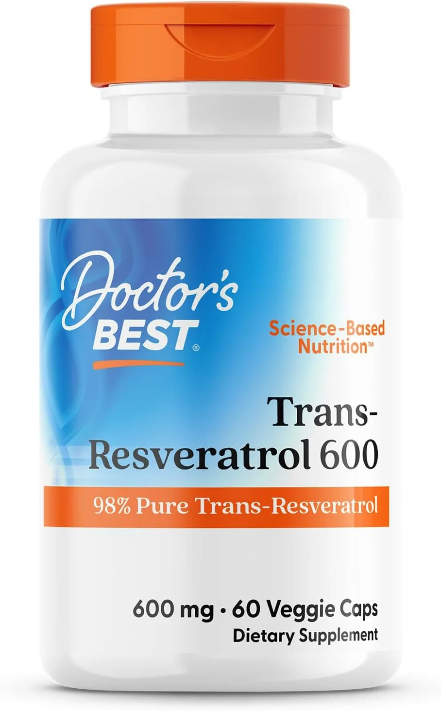 Doctor's Best, Trans-Resveratrol 600, 600 mg, 60 Veggie Caps - MagniMarket