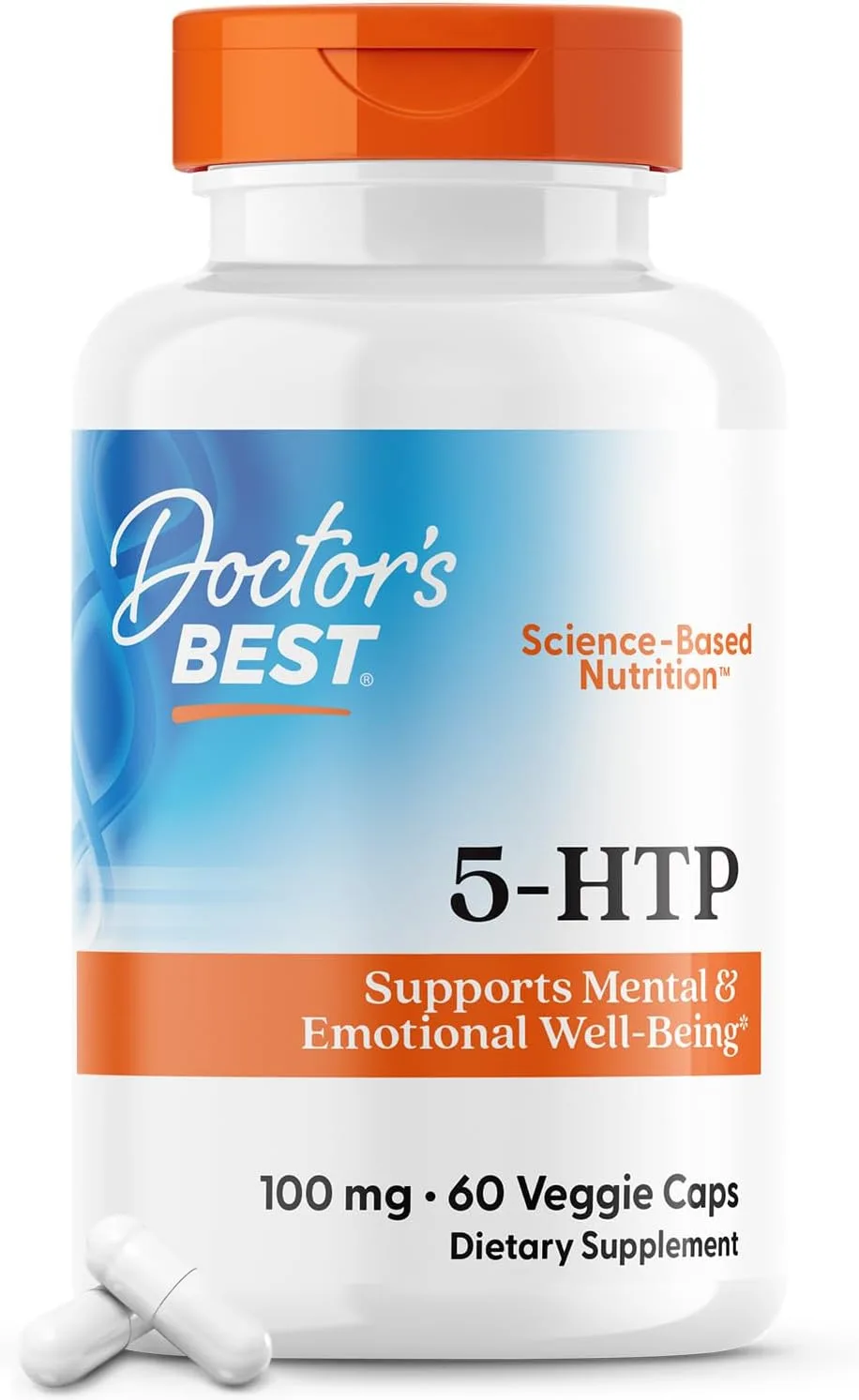 Doctor's Best, 5-HTP, 100 mg, 60 Veggie Caps - MagniMarket